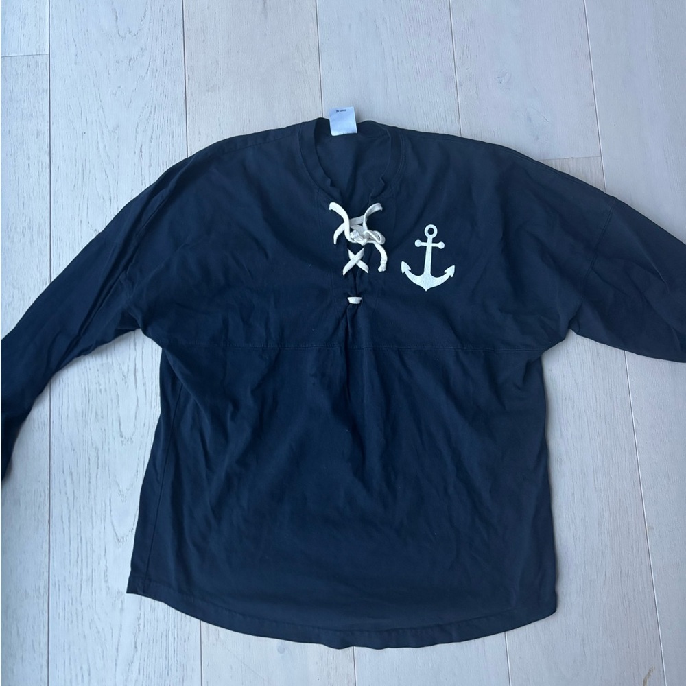 Spirit Jersey: BLOCK ISLAND Nautical Deep Navy Long Sleeve Shirt